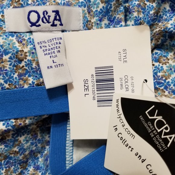 Q&A top Large NWT floral daisy print tank cami shelf bra layering VINTAGE Y2K - Picture 9 of 10